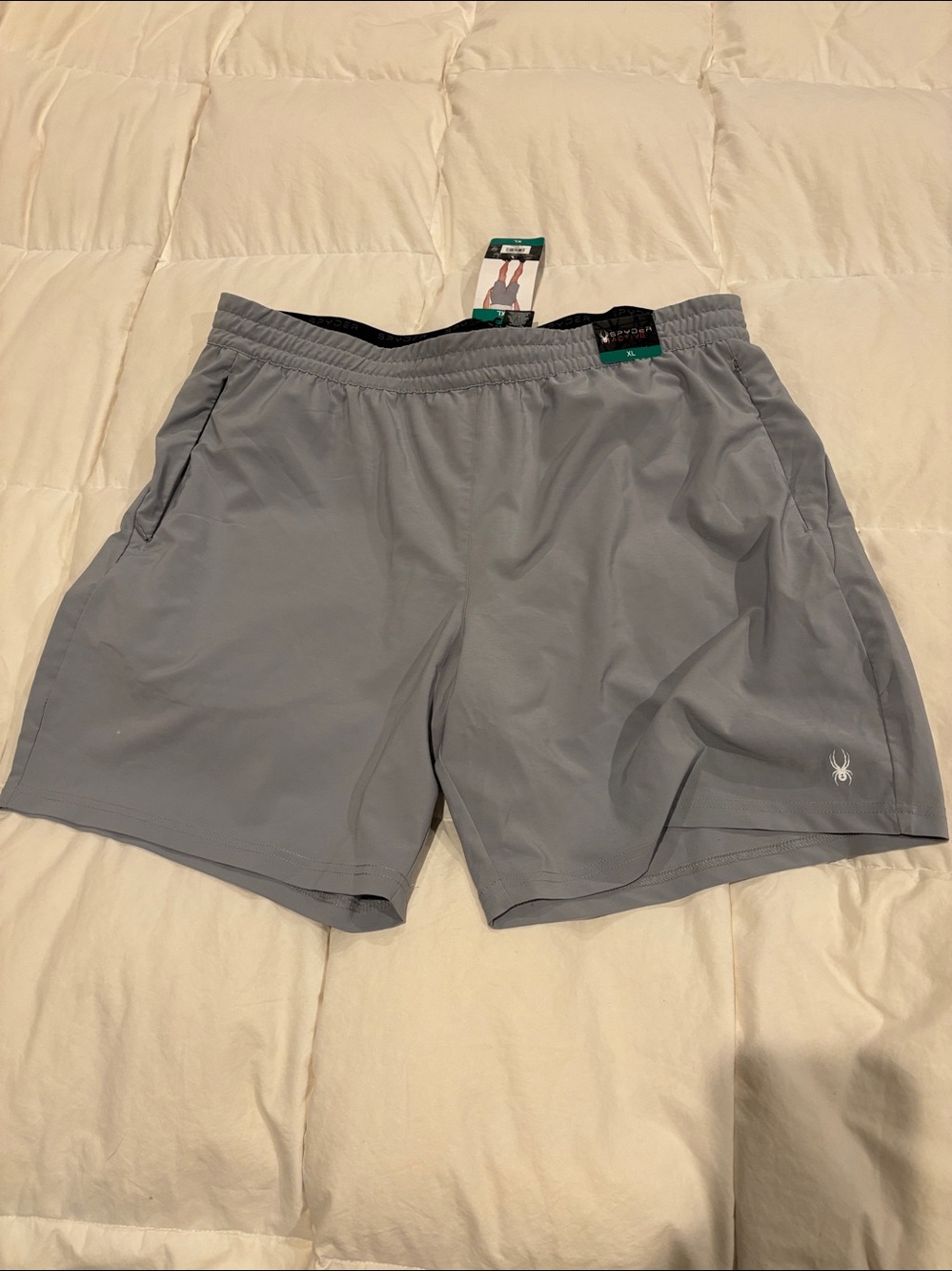 NWT Spyder Men's gray Athletic Shorts - XL